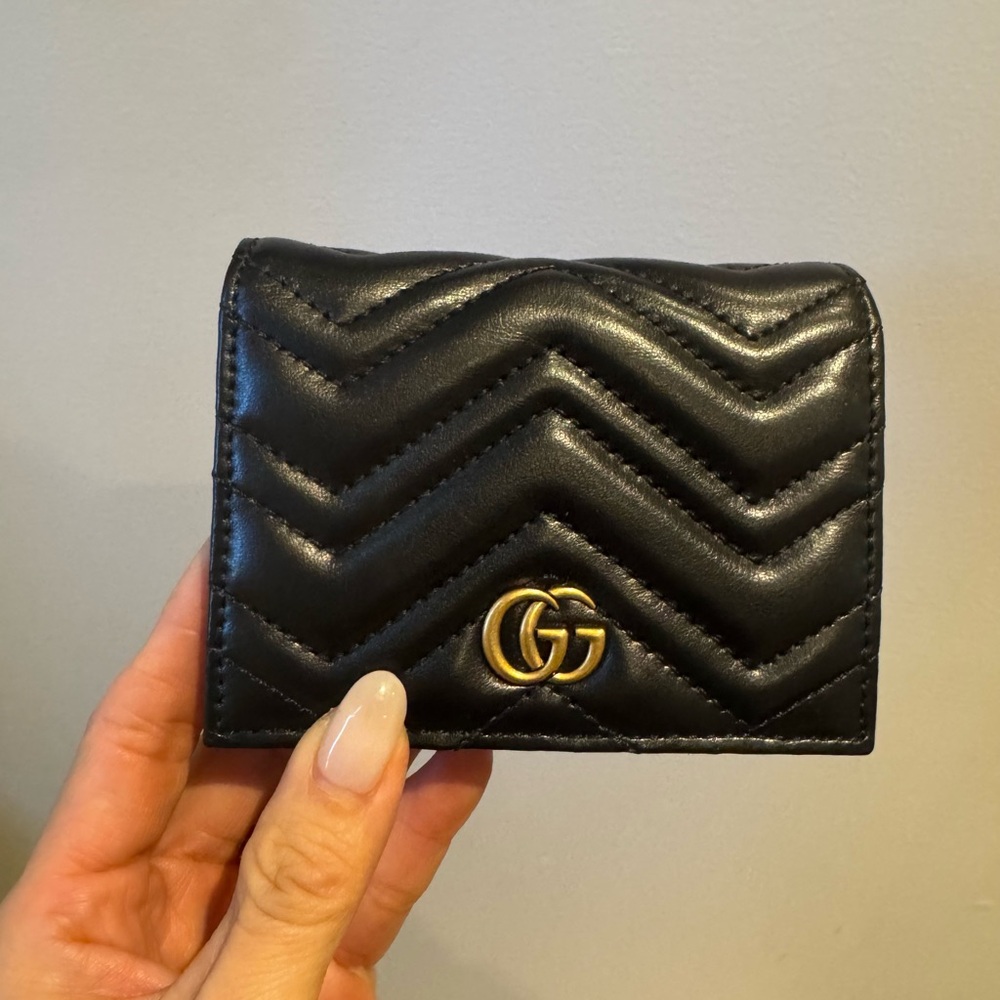 Gucci Black Marmont Card Case Holder - Picture 2 of 15
